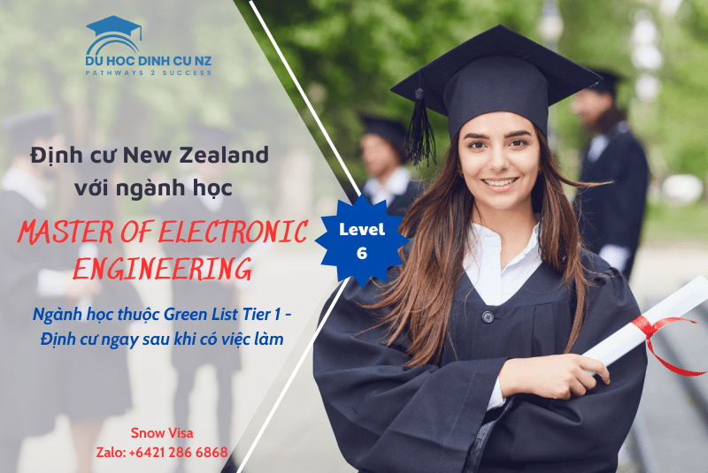 Định cư NZ với ngành học Master of Electronic Engineering Level 6 (ngành thuộc Green List Tier 1)
