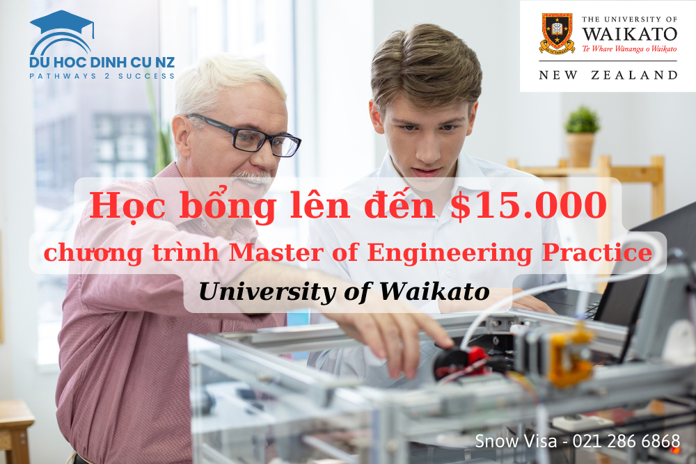 Học bổng $15,000 chương trình Master of Engineering Practice của trường Đại học Waikato