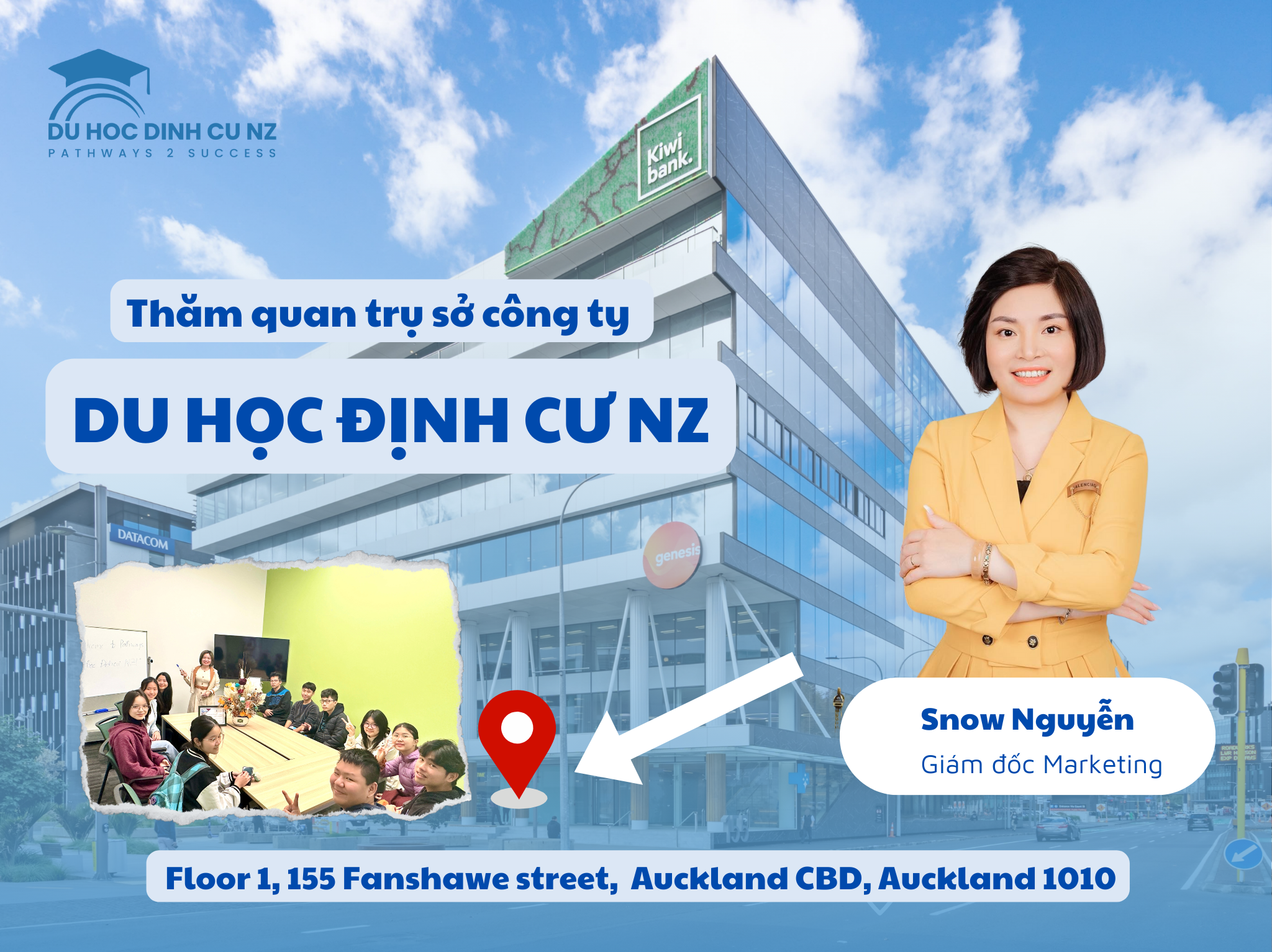 Thăm quan trụ sở công ty Du học Định cư NZ