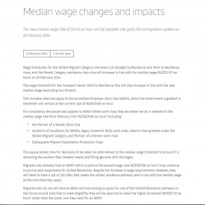 Median wage New Zealand 2024 chính thức tăng lên $31.61 NZD/giờ 